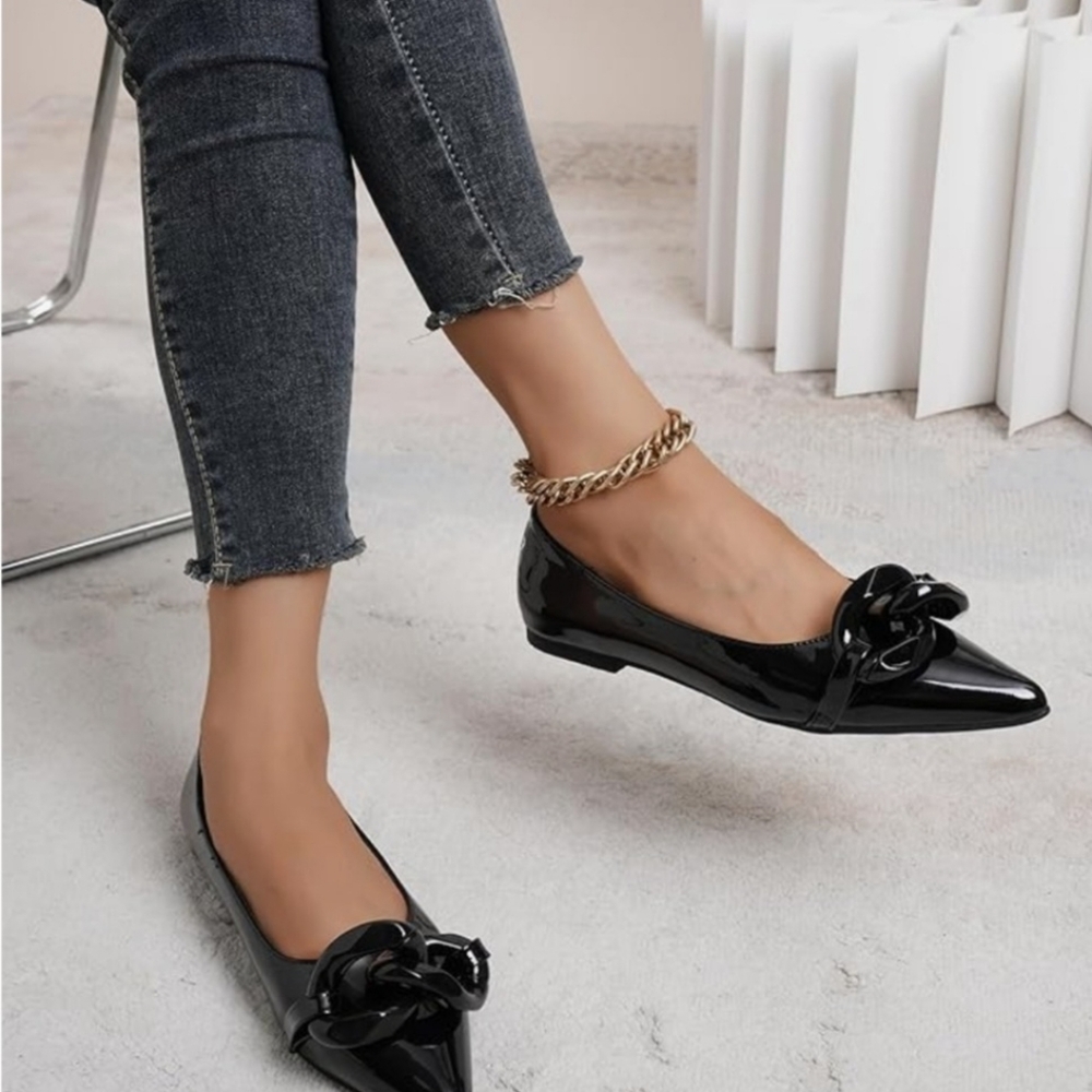 Elegant Black Women's Flats